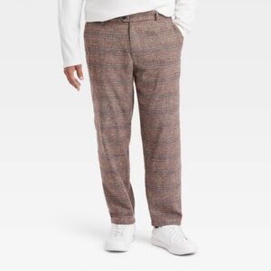 NWT Men’s Houston White Adult Relaxed Plaid
Trousers - Brown XL
